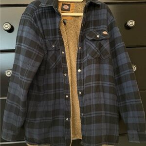 Dickies Men's Fleece Lined Flannel Jacket